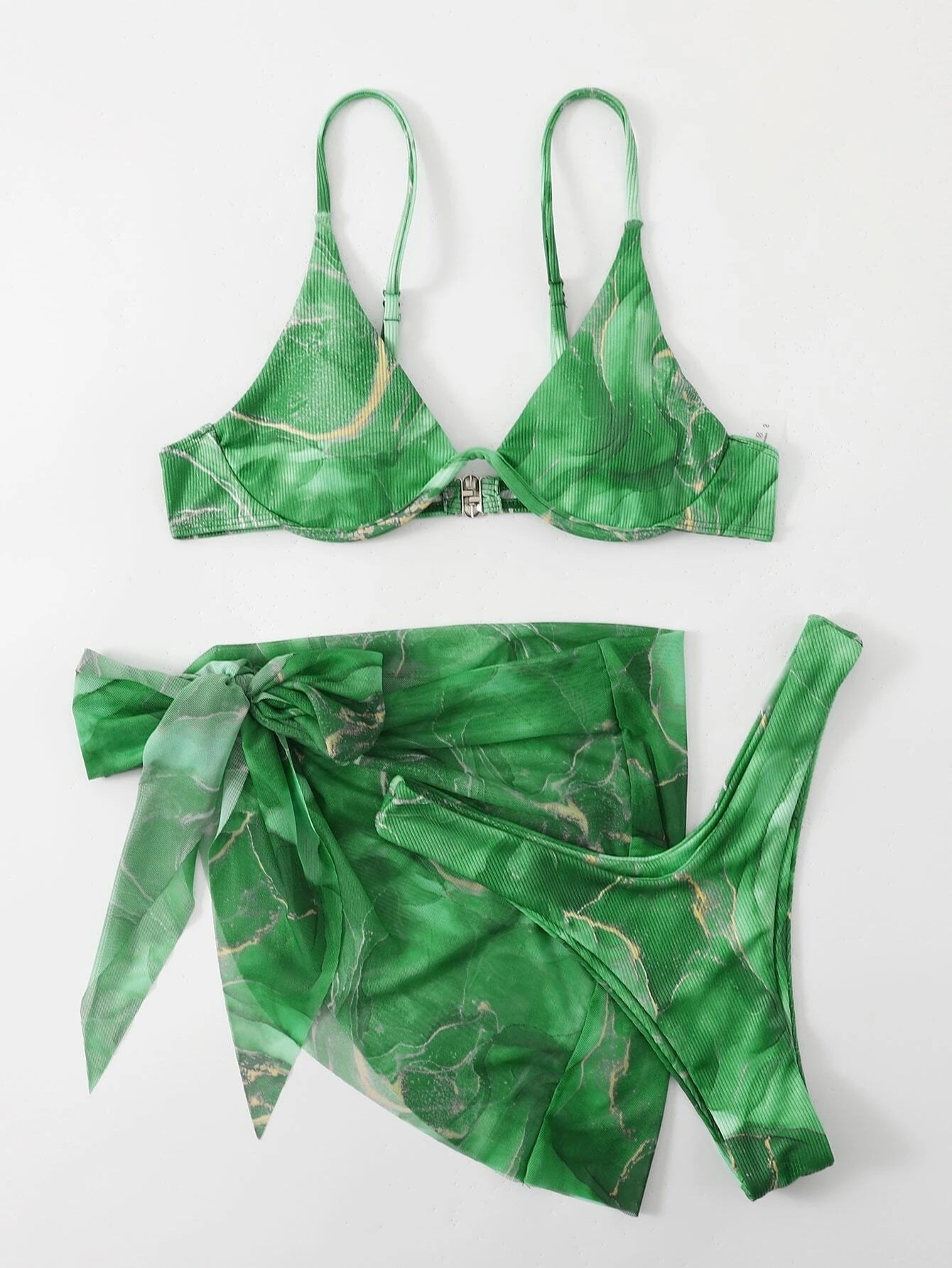 Women’s 3 Piece Printed Tie Dye Bikini Set | noémi