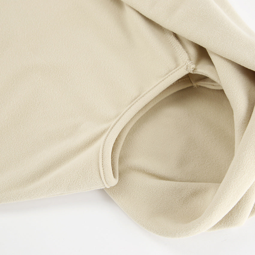 Women Off Shoulder Tube Top Long Slim Fit Dress with Warm Dralon Fabric | noémi