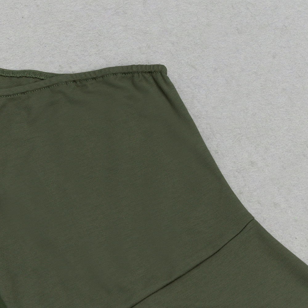 Oblique Shoulder Dress with Irregular Hem | noémi