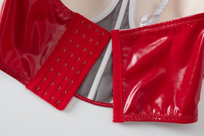 Womens Faux Leather Sling Shapewear Vest | noémi