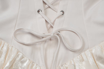 Womens Back Dress | Deep V Neck Slim Fit Waist Tie | noémi