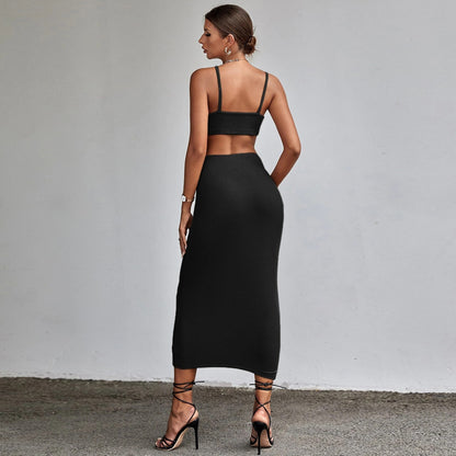 Cutout Backless Sling Dress | Sleeveless Slim Fit with Open Detail | noémi