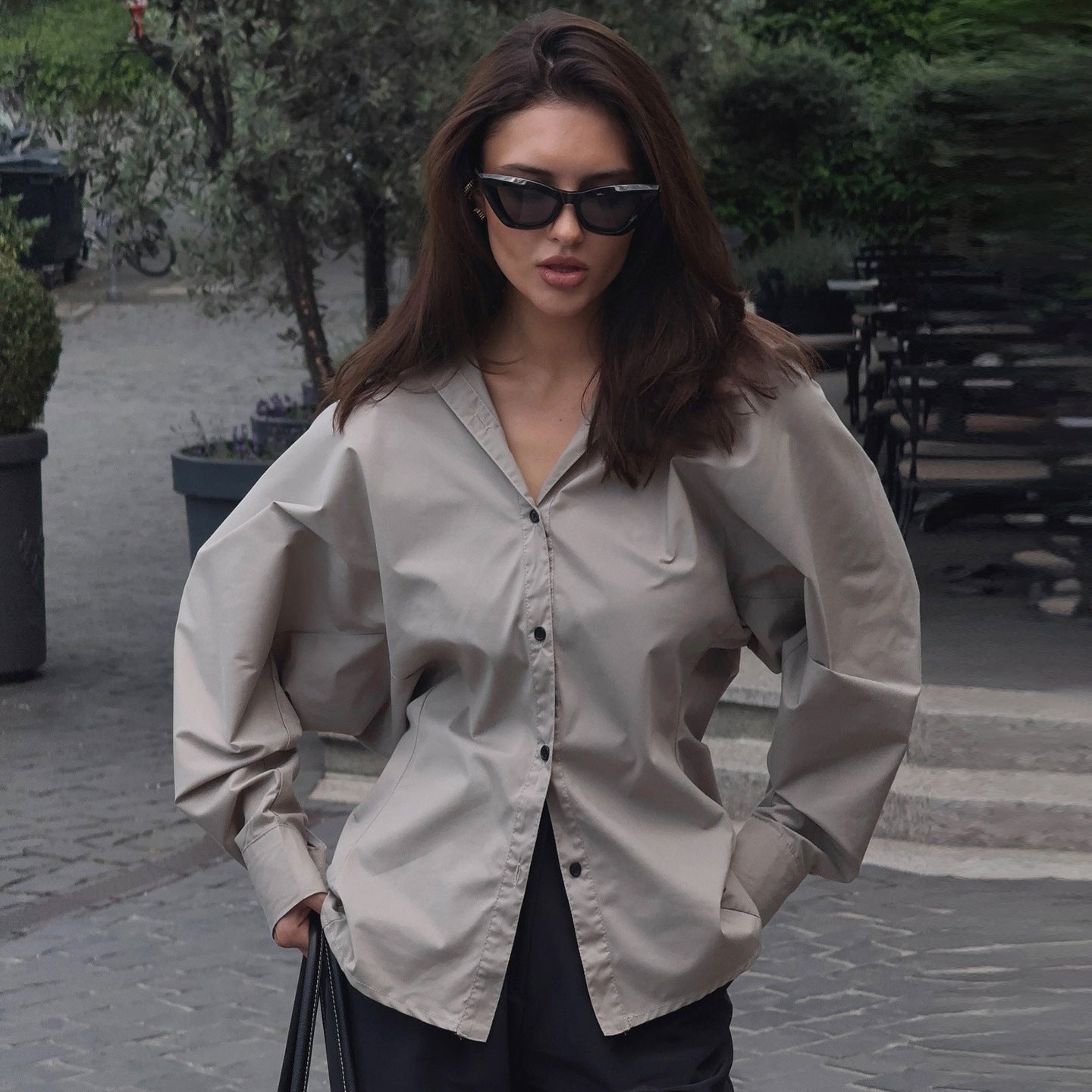 Womens Shirt | Loose Fit with Tied Detail Wind Breasted | noémi