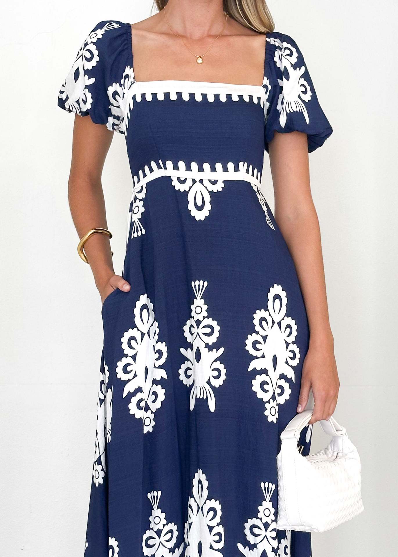 Printed Smocked Beach Dress | Summer Lightweight Dress | noémi