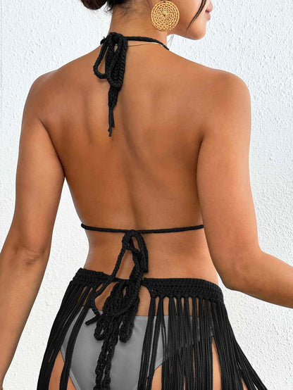 Handmade Shell Stitch Bikini Top with Banded Detail for Women | noémi