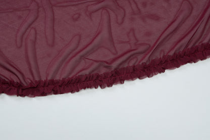 Womens Mesh Maxi Dress with V Neck Halter and Backless Design | noémi