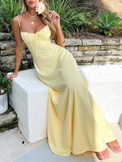 Maxi Dress | Ruched Bust, Adjustable Straps | noémi