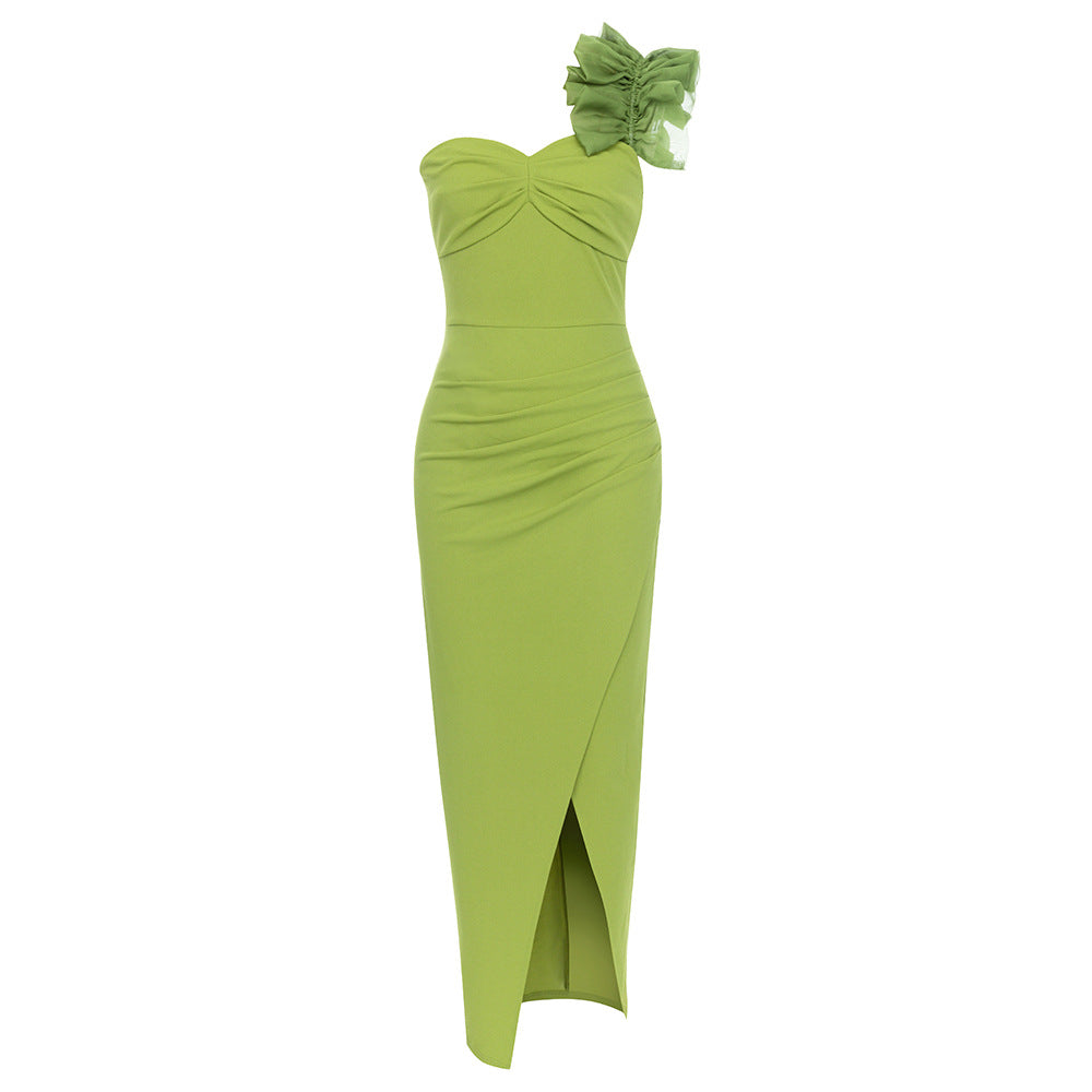 Green One Shoulder Bodycon Dress | noémi
