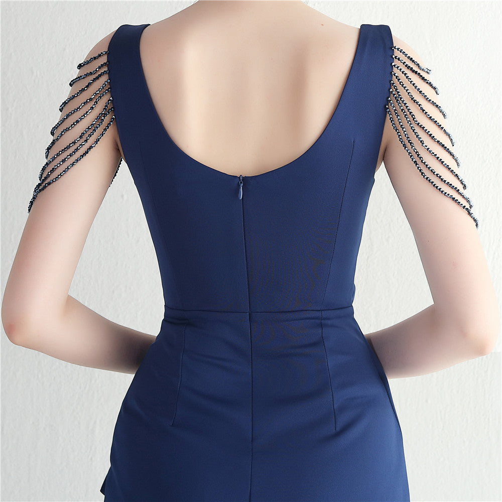 Beaded Craft Gown | Long Slit Dress | noémi