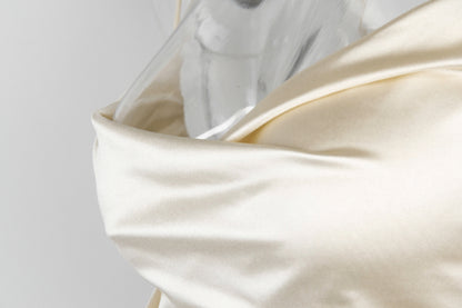 Womens Satin High Slit Formal Dress | Sleeveless Backless Spaghetti Strap Gown, Slim Fit | noémi