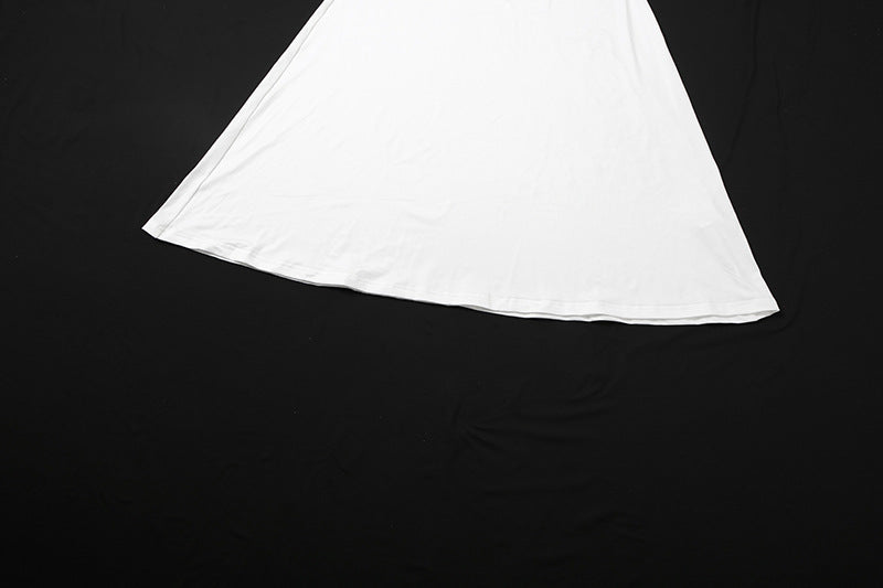 Womens Long Sleeve Pleated Dress with Swing Collar and Backless Design | noémi