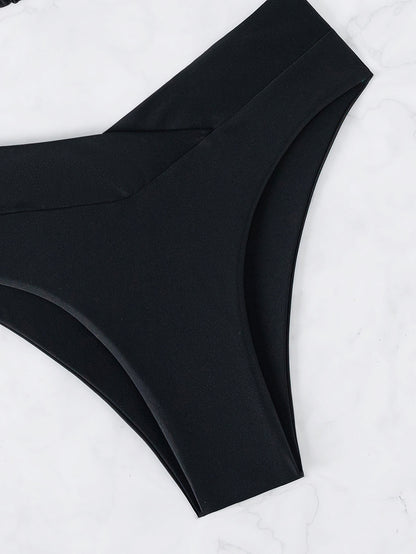 Solid Color Backless Tie Bikini Two Piece Swimsuit for Women | noémi