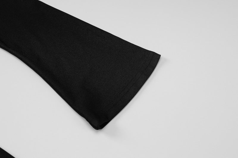 V Neck Long Sleeve Pleated Fitted Mini Dress | noémi