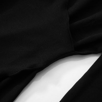 Women Deep V Neck Long Sleeve Waist Fitted High Slit Dress | noémi