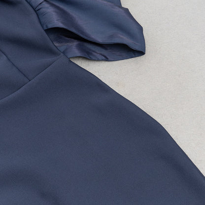 Womens Pleated One Shoulder Wrap Dress | noémi