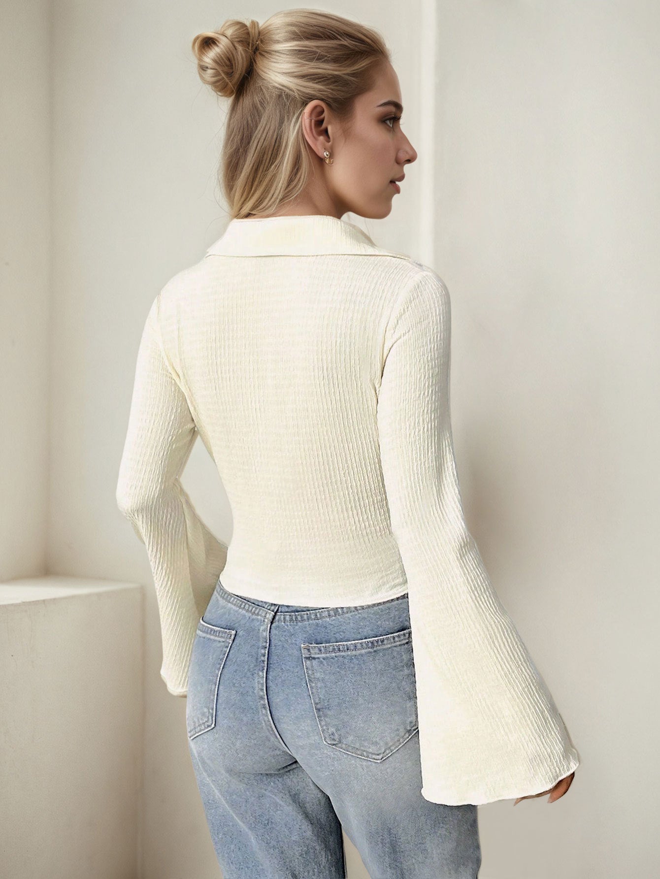 Womens Bell Sleeve Slim Fit T Shirt | noémi