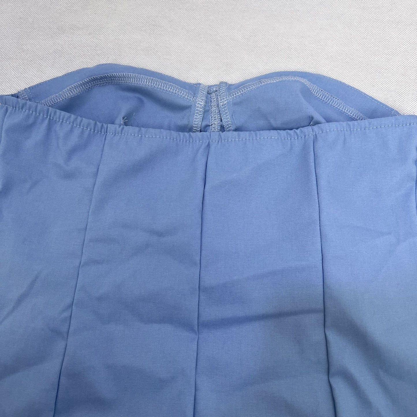 Strapless Ruffle Bodycon Mini Dress | Blue Tube Top | noémi