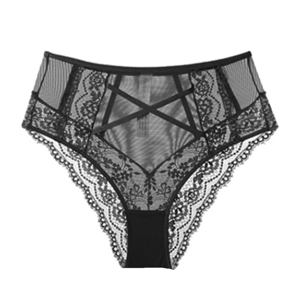 Mesh Transparent High Waist Panties in Black and Beige Comfortable Fit | noémi