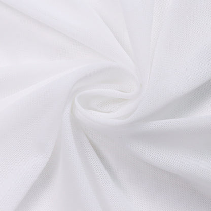 White Mesh Ruched Mini Dress | Off Shoulder Halterneck | Adjustable Straps | noémi