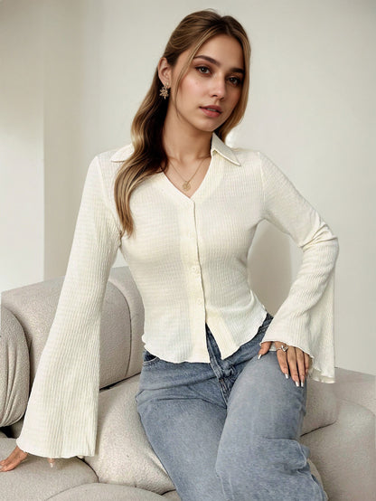 Womens Bell Sleeve Slim Fit T Shirt | noémi