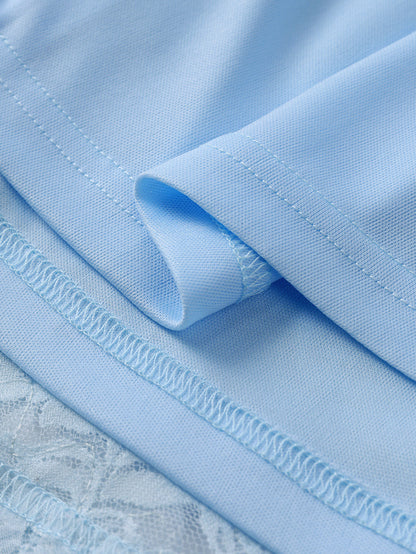 Lace Jacquard Backless Halter Dress | Short A Line Dress | noémi