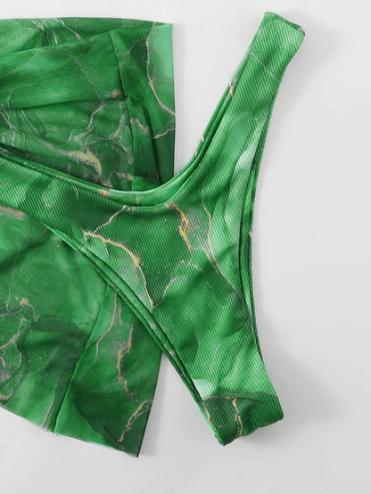 Women’s 3 Piece Printed Tie Dye Bikini Set | noémi