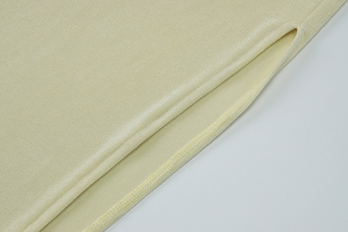 Halter Dress | Hollow Out Slim Fit Maxi with Iron Chain Detail & Side Slit | noémi