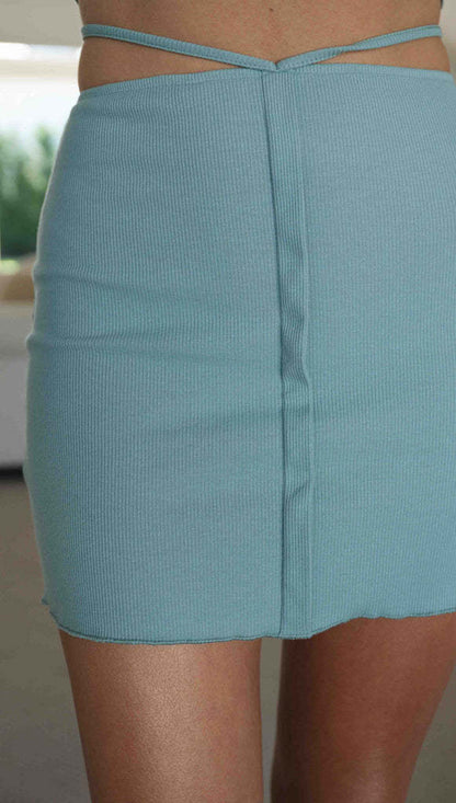 Sleeveless Strap Crop Top & Skinny Sheath Skirt Set | noémi