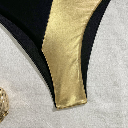 Womens Bronzed Glow Split Stitch Bikini Set | noémi