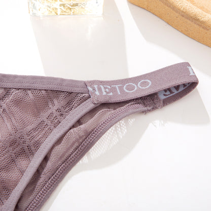 Seamless Cutout Briefs with Letter Belt Three Pack for Women | noémi