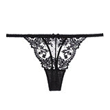 Black Lace Thong with Delicate Fit and Minimal Design | noémi