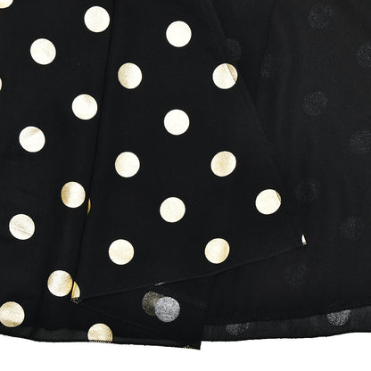 Women's Halter Polka Dot Backless Chiffon Maxi Dress | Black | noémi