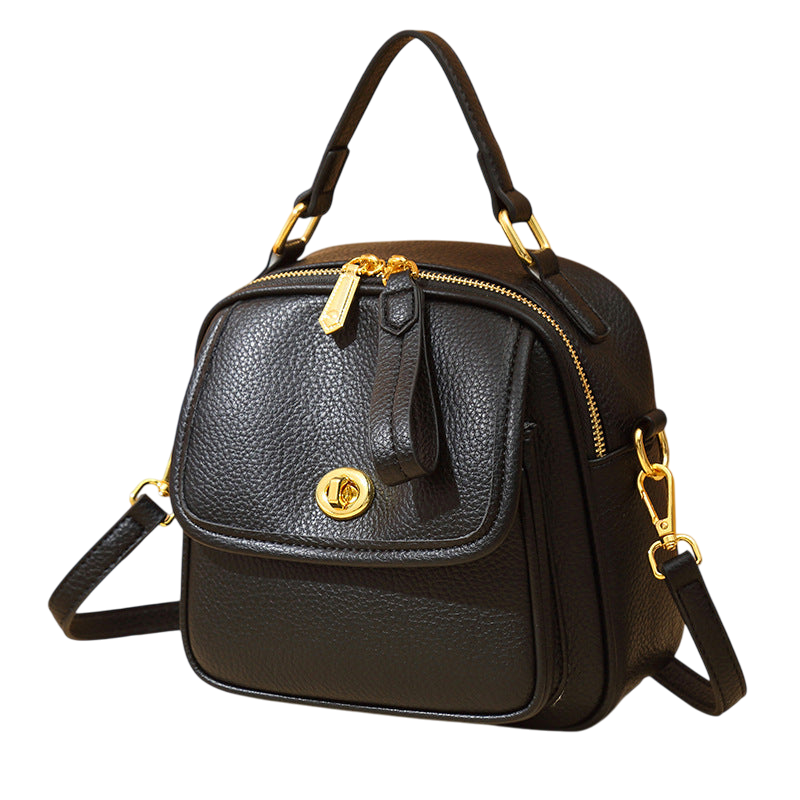 Elephant Gray Soft Leather Messenger Bag – Spacious Office Crossbody | noémi