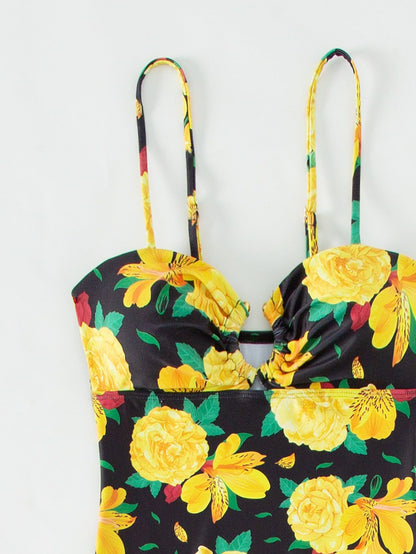 Ribbon Tie Split Skirt Swimsuit Set for Women | noémi