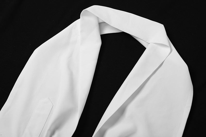 Womens Halter Neck Backless Cutout Slim Fit Crop Top Vest | noémi