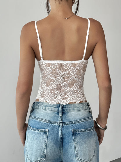 Slim Fit Lace Vest with Twisted Straps for Women | noémi