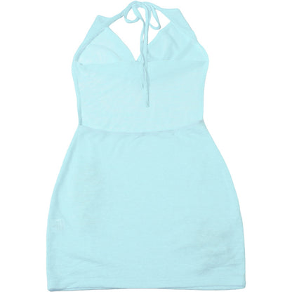 Women's Summer Backless Halter Bodycon Dress | Pile Collar, Slim Fit | noémi