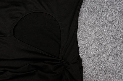 Cutout High Slit Halter Dress | Lace Up Gown for Women | noémi