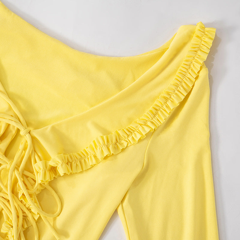 Womens Lace Trim Off Shoulder Dress with Sweetheart Neckline | noémi