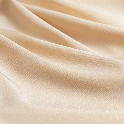 Champagne Gold Cutout Midi Dress | Ruched Bodycon Silk Effect | noémi