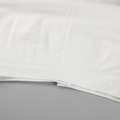 White Cotton Linen TwoPiece Set | Sleeveless Stand Collar Top & Long Slit Skirt | noémi