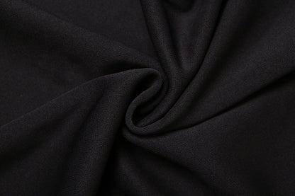 Womens Slim Fit Black Shirt Dress with Contrast Collar Cuffs | noémi