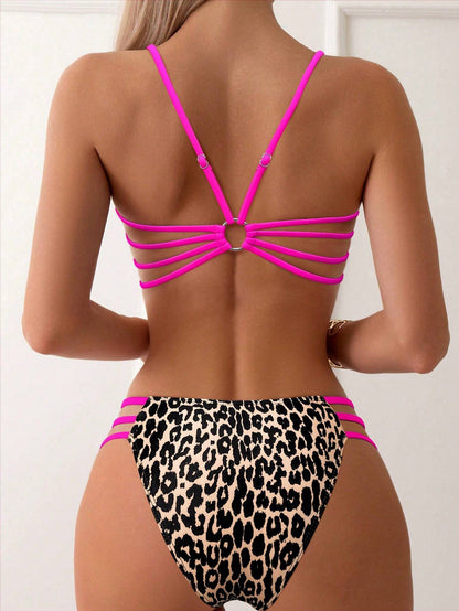 Womens Leopard Print Two Piece Swimsuit | noémi