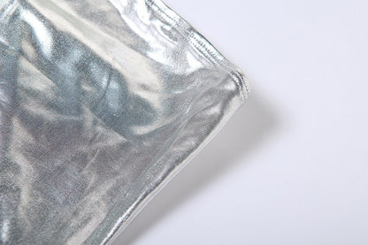 Womens Metallic Tube Top Sheath Dress | Backless Slim Fit Mini | noémi