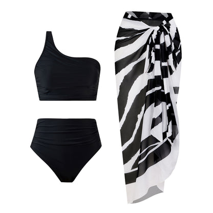 High Waist Bikini Swimsuit for Women | One Shoulder Split Swimwear | noémi