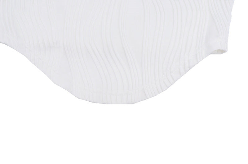 White Fitted Ribbed Knit Top | Womens Long Sleeve Sweater | noémi