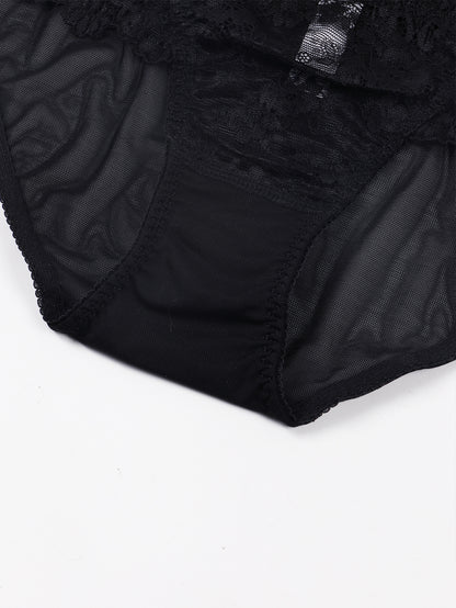 Ultra Thin Lace Mesh Cutout Briefs with Cotton Lining and Low Waist Fit | noémi