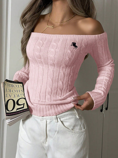 Off Shoulder Woolen Sweater | Womens Knitwear | noémi