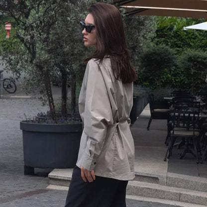 Womens Shirt | Loose Fit with Tied Detail Wind Breasted | noémi