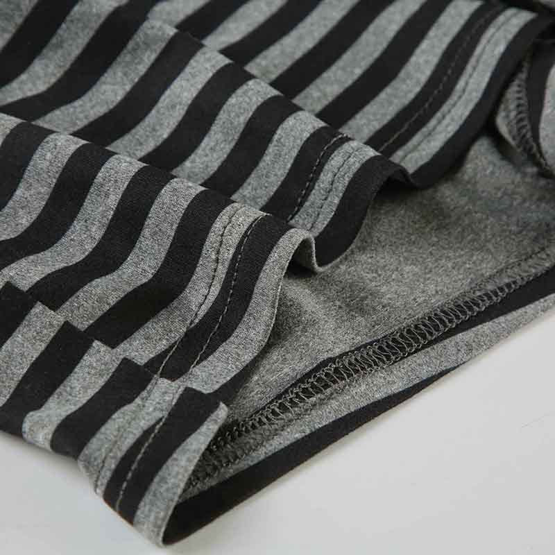 Striped Halter Two Piece Lounge Set | Slim Fit Strap Crop Top Drawstring Shorts | noémi